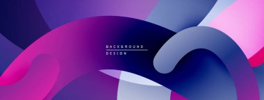 Soyut sıvı şekiller, canlı mor renkler tasarımda baskın. Pürüzsüz gradyanlar dinamik görsel akış yaratır. Modern estetik.
