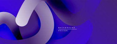 Soyut akışkan şekiller, mor renkler modern arka plan yaratır. Kademe katmanları derinlik ve dinamik bileşim olduğunu gösteriyor. Minimalist tasarım.