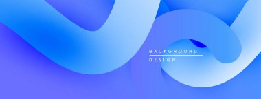 Soyut mavi dalgalar akan arkaplan yaratır. Gradyan gölgeler düzgün bir görsel deneyim sunar. Minimalist tasarım modern projelere uyuyor.