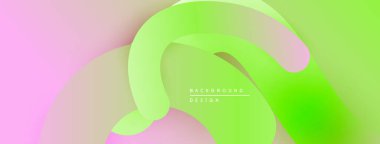 Soyut sıvı şekilleri pembe ve yeşil renkleri harmanlıyor. Yumuşak gradyanlar modern arkaplan tasarımı yaratır. Minimalist estetik, pürüzsüz geçişler görünür..