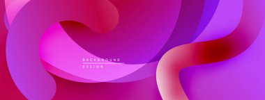 Soyut sıvı şekiller, canlı mor renkler, mor renkler. Modern tasarım, pürüzsüz eğimler dinamik kompozisyon yaratır. Arkaplan ögesi.