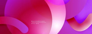 Soyut sıvı şekiller, canlı pembeler, morlar modern arka plan yaratır. Yumuşak gradyanlar dinamik görsel deneyim sunar.