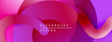 Soyut sıvı şekiller, canlı mor renkler, mor renkler. Modern tasarım, pürüzsüz eğimler dinamik kompozisyon yaratır. Arkaplan ögesi.