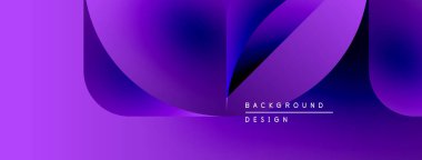 Soyut mor gradyan tasarım. Pürüzsüz şekiller, dinamik görsel efektler yaratır. Metin arka plan tasarımı okur. Modern estetik.