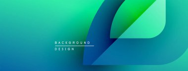Soyut eğim arkaplanı. Mavi, yeşil renkler düzgün bir şekilde harmanlanır. Modern tasarım elementleri dinamik görsel efekt yaratır. Minimalist stil.