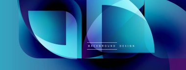 Soyut akışkan şekiller, canlı mavi renkler, modern tasarım. Gradyan renkler dinamik görsel efekt yaratır. Minimalist estetik.