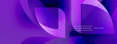 Soyut mor sıvı şekilleri örtüşür ve dinamik modern bir zemin oluşturur. Renkler derinlik ve hareket olduğunu gösteriyor. Minimalist tasarım unsurları.