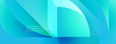 Soyut akışkan şekiller, canlı turkuaz renkler. Modern tasarım, pürüzsüz gradyanlar dinamik görsel efekt yaratır. Metin arkaplan tasarımı okur.