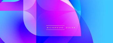 Soyut, enerjik bir arkaplan. Üst üste binen daireler sıvı değişim etkisi yaratır. Mor, mavi renkler kompozisyona hakim. Modern tasarım ögesi.