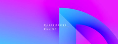 Soyut eğim arkaplanı. Canlı mor, mavi renkler pürüzsüz bir şekilde harmanlanmış. Metin, arkaplan dizaynının biçimli olduğunu okuyor. Modern, temiz estetik.