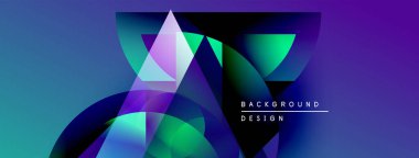 Soyut geometrik şekiller canlı mavileri, morları, yeşillikleri harmanlarlar. Modern tasarım dinamik görsel deneyim yaratır. Arkaplan metni arkaplan tasarımı okur.