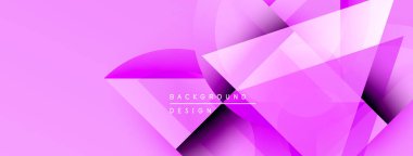 Soyut pembe arka plan. Geometrik şekiller, dinamik görsel efekt oluşturur. Modern tasarım elementleri pürüzsüz eğimler sunar.