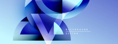 Soyut mavi şekiller örtüşür, dinamik görsel efekt yaratır. Işık eğimleri, arka planlar için uygun modern tasarımı geliştirir.