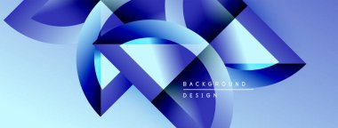 Soyut mavi tasarım. Akan şekiller dinamik bileşim yaratır. Modern gradyan etkileri görsel cazibeyi arttırır. Arkaplan teknoloji ve yenilik öneriyor.