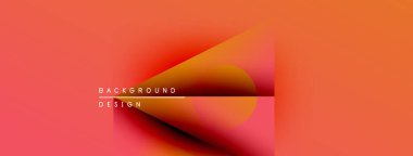 Soyut eğim arkaplanı. Turuncu, kırmızı renkler düzgün bir şekilde harmanlanır. Minimalist tasarım geometrik şekiller, metin elementleri içerir. Modern estetik.