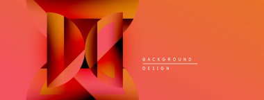 Soyut tasarım canlı turuncu, kırmızı renkler içerir. Dinamik şekiller dijital projeler için uygun modern arkaplan oluşturur.