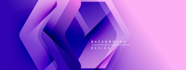 Soyut mor eğimli arkaplan. Üst üste binen katmanlar dinamik görsel efekt yaratır. Modern tasarım elementleri parlak estetik sunar.