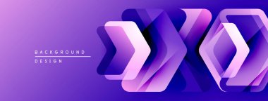 Soyut mor tasarım katmanlı geometrik şekiller içerir. Gradyan efektli modern arkaplan, dijital projeler için uygun.