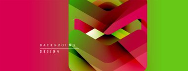 Soyut geometrik tasarım. Canlı renkler harmanlanarak, dinamik görsel efekt yaratır. Metin elemanları mevcut modern arkaplan.