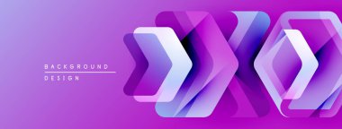 Soyut mor tasarım katmanlı geometrik şekiller içerir. Renkler modern görsel efekt yaratır. Minimalist biçim, uygun arkaplan ögesi.