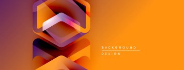 Soyut geometrik tasarım. Ilık turuncu, mor renkler katmanlı etki yaratır. Modern afiş ya da başlık illüstrasyonu. Basit metin arkaplan tasarımı okur.