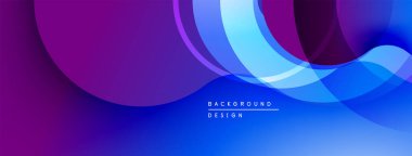 Soyut akışkan şekiller, canlı mor, mavi gradyanlar. Modern tasarım, pürüzsüz geçişler dinamik görsel efekt yaratır.