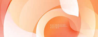 Soyut turuncu arka plan. Üst üste binen şekiller yumuşak eğimler, modern tasarım yaratır. Minimalist estetik, sıcak tonlarda sunar.