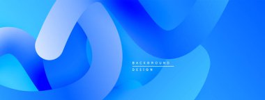 Soyut mavi dalgalar dinamik bir zemin oluşturur. Pürüzsüz eğimler, akış şekilleri hareketi, modern tasarım estetiğini akla getiriyor..