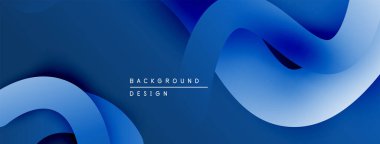 Soyut mavi katmanlar akışkan şekiller yaratır. Modern tasarım, pürüzsüz eğimler, dinamik kompozisyon. Sunumlar ve web siteleri için mükemmel arkaplan.