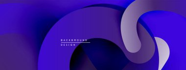 Soyut mor tasarım. Üst üste binen şekiller dinamik ve modern görsel efektler yaratır. Yumuşak eğimler derinlik ve doku sunar.