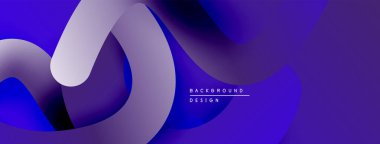 Soyut akışkan şekiller, mor renkler modern arka plan yaratır. Kademe katmanları derinlik ve dinamik bileşim olduğunu gösteriyor. Minimalist tasarım.
