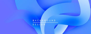 Soyut mavi eğimler akan şekiller yaratır. Metin arka plan tasarımı okur. Modern estetik, pürüzsüz geçişler, canlı renkler.