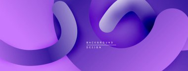 Soyut mor dalgalar akış tasarımı yaratır. Yumuşak eğimler hareket ve derinlik olduğunu gösteriyor. Minimum metin arkaplan tasarımı okur.