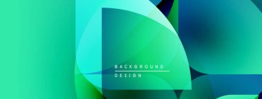 Soyut gradyanlar harmanlanarak, dinamik görsel efekt yaratır. Modern tasarım üst üste binen şekiller, canlı renkler içerir. Metin arkaplan tasarımı okur.