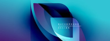 Soyut sıvı şekiller, canlı maviler, morlar modern arkaplan tasarımı yaratır. Metin arka plan tasarımı okur. Düzen eğimleri kompozisyona hakim.