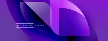 Soyut mor katmanlar dinamik görsel akış yaratır. Gradyan gölgeler düzgün bir şekilde harmanlanarak modern estetik sunuyor. Mevcut en küçük metin.