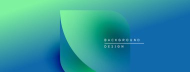 Soyut eğim arkaplanı. Mavi, yeşil renkler düzgün bir şekilde harmanlanır. Metin elementli minimalist tasarım. Modern estetik, temiz sunum.