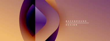 Soyut gradyan şekiller dinamik görsel efekt yaratır. Sıcak tonlar kompozisyona hakim, modern tasarımın estetik olduğunu gösteriyor.