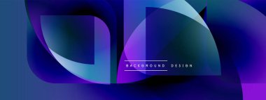 Soyut akışkan şekiller, canlı mor, mavi renkler. Modern tasarım ögesi, dinamik bileşim, gösterişli sunum.