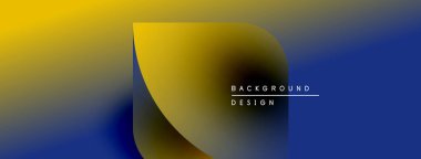 Soyut gradyan tasarımı. Sarı, maviye karışıyor. Metin elementli minimalist kompozisyon. Modern estetik, temiz çizgiler, canlı renkler.