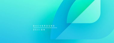 Soyut eğim arkaplanı. Mavi, turkuaz renkler düzgün bir şekilde harmanlanır. Metin elementli minimalist tasarım. Modern estetik.