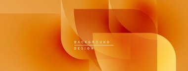 Soyut turuncu tasarım. Üst üste binen şekiller dinamik görsel doku yaratır. Renkler derinlik ve sıcaklık sağlar. Modern estetik.