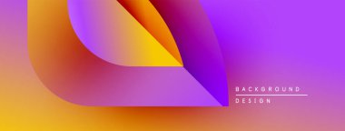 Soyut gradyanlar harmanlanır, canlı katmanlar yaratır. Turuncu, mor renkler tasarıma hakim, yumuşak geçişler sunuyor. Mevcut en küçük metin.