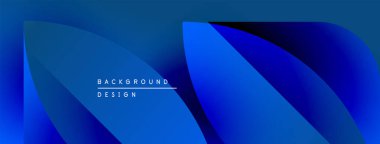 Soyut mavi eğimler akan şekiller oluşturur. Metin, kompozisyon içerisindeki arkaplan tasarımını okur. Minimalist estetik, modern his.