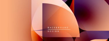Soyut geometrik şekiller, sıcak renklerin karışımı. Gradyan geçişler modern tasarım yaratır. Minimalist bileşim, uygun arkaplan ögesi.