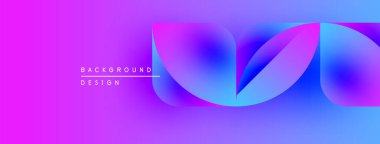 Soyut gradyan dalgalar, canlı pembeler, maviler dinamik arkaplan oluşturur. Modern tasarım elementleri akıcılık ve hareket önerir.