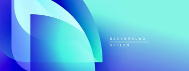 Soyut mavi tasarım. Gradyan katmanlar dinamik görsel efekt yaratır. Sunumlar ve web siteleri için modern arkaplan uygun.