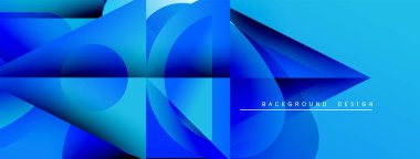Soyut mavi tasarım dinamik şekiller, gradyanlar içerir. Modern kompozisyon teknoloji, yenilik ve enerji öneriyor. Arkaplanda metin arkaplan, tasarım.
