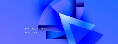 Soyut mavi eğimli arkaplan. Geometrik şekiller, dinamik görsel efekt oluşturur. Metin arka plan tasarımı okur. Modern, temiz estetik.