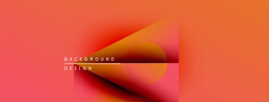 Soyut eğim arkaplanı. Turuncu, kırmızı renkler düzgün bir şekilde harmanlanır. Minimalist tasarım geometrik şekiller, metin elementleri içerir. Modern estetik.